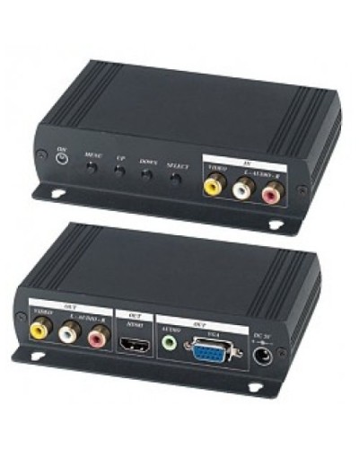 AD001HH. Преобразователь композитного видео и аудиосигналов в VGA и HDMI. SC&T в Норильске