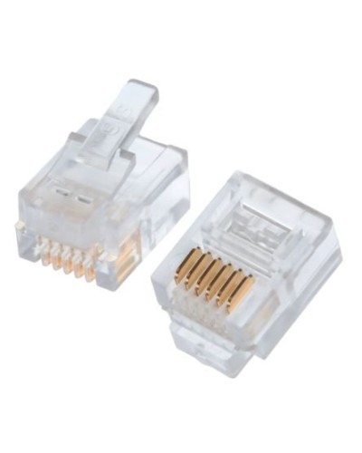 Коннекторы 6P6C (RJ-11) (100шт) (10-0228). Телефонный разъем 6P6C (RJ-11). SUPRLAN в Норильске