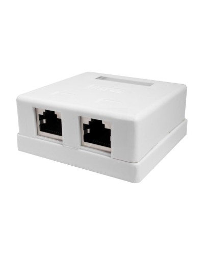 Розетка настенная RJ-45, 8P8C, Cat.5e, 2 порта, FTP (10-0308). Компьютерная розетка. SUPRLAN в Норильске
