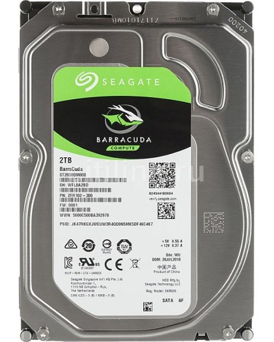 HDD 2000 GB (2 TB) SATA-III Barracuda (ST2000DM008). Жесткий диск (HDD) для видеонаблюдения. Seagate в Норильске