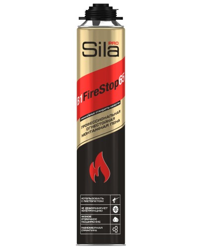 Пена огнестойкая Sila Pro B1 Firestop 65, 850 мл: Пена монтажная профессиональная в Норильске