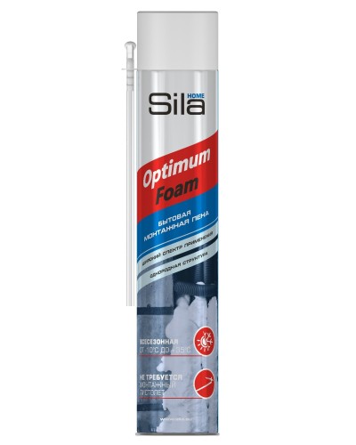 Пена монтажная SILA HOME OPTIMUM FOAM, всесезонная, 750 мл. Пена монтажная. Sila в Норильске