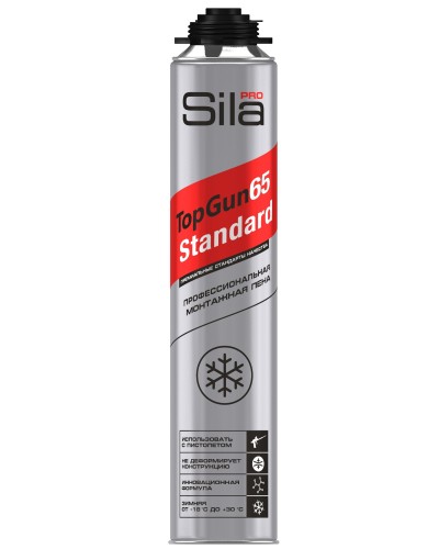 Пена монтажная Sila Pro TopGun 65 STANDARD winter, 850 мл. Пена монтажная профессиональная. Sila в Норильске