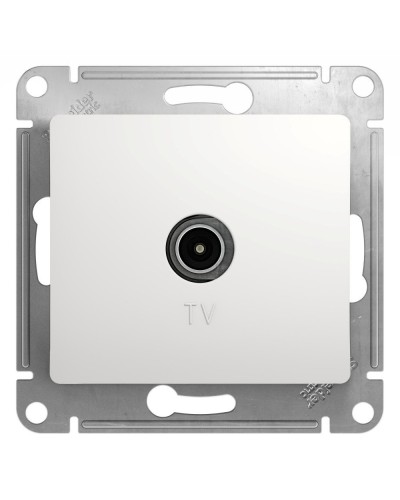 Glossa розетка TV антенна коннектор, 1-местная, скрытой установки, механизм, белый (GSL000193). Розетка TV антенна. Systeme Electric в Норильске