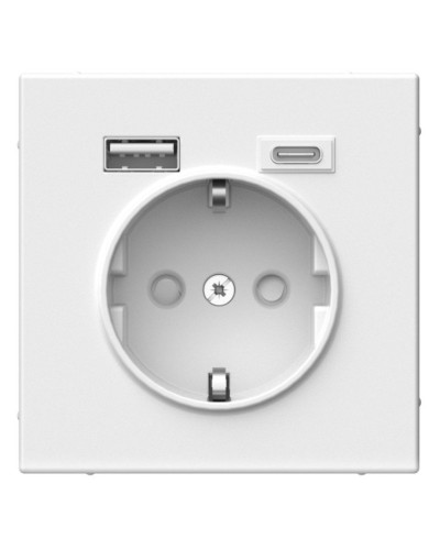 ArtGallery розетка 1-местная с USB тип-A+C, скрытой установки, механизм, белый (GAL000132). Розетка с USB. Systeme Electric в Норильске