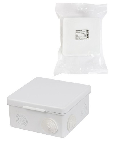 Коробка ОП 100х100х55мм, крышка, IP54, 8вх. (SQ1401-0513). Распаячная коробка. TDM ЕLECTRIC в Норильске