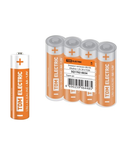 LR6 AA Alkaline 1,5V SR-4 TDM (SQ1702-0034). Элемент питания. TDM ЕLECTRIC в Норильске