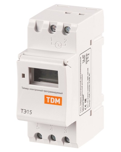 ТЭ15-1мин/7дн-16on/off-16А-DIN TDM (SQ1503-0005). Таймер электронный. TDM ЕLECTRIC в Норильске