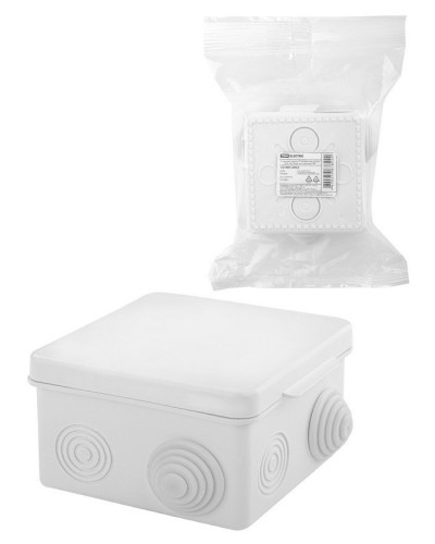 Коробка ОП 80х80х50мм, крышка, IP54, 7вх., белая (SQ1401-0922). Распаячная коробка. TDM ЕLECTRIC в Норильске