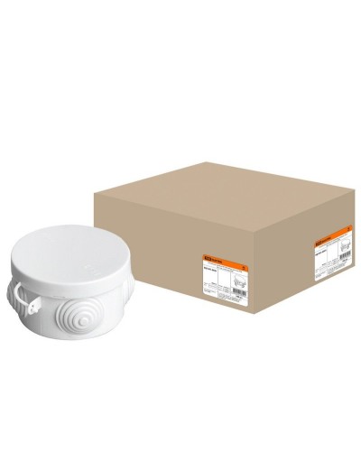 Коробка ОП D65х40мм, крышка, IP54, 4вх. (SQ1401-0501). Распаячная коробка. TDM ЕLECTRIC в Норильске