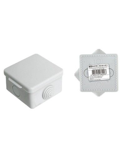 Коробка ОП 65х65х50мм, крышка, IP54, 4вх (SQ1401-0511). Распаячная коробка. TDM ЕLECTRIC в Норильске