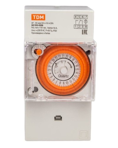 АР-30мин/24ч-16А-DIN (3 модуля) TDM (SQ1503-0006). Аналоговое суточное реле. TDM ЕLECTRIC в Норильске
