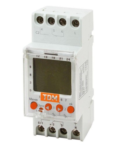 ТЭ822-2кан-1мин/7дн-44on/off-2х16А-DIN TDM (SQ1503-0003). Таймер электронный. TDM ЕLECTRIC в Норильске