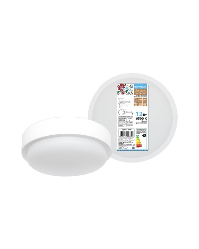 ДПП 3901 12Вт 6500К IP65 белый круг (SQ0366-0140). Светодиодный светильник LED. TDM ЕLECTRIC в Норильске