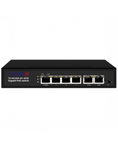 TR-NS1406-65-4POE. Коммутатор с PoE. Trassir в Норильске