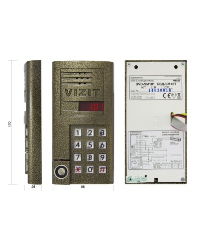 БВД-SM101T. Вызывная панель аудиодомофона. VIZIT в Норильске
