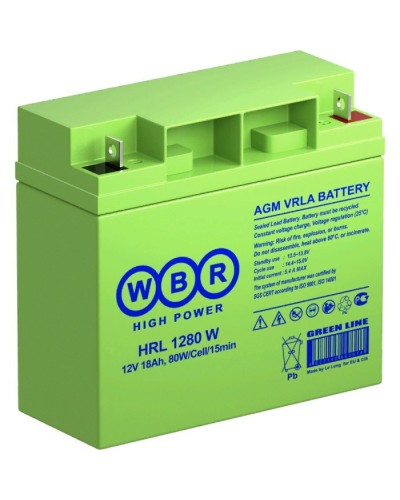 WBR HRL1280W. Аккумулятор герметичный свинцово-кислотный. WBR в Норильске