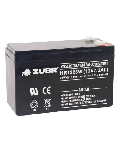 ZUBR HR 1228W (12V, 7,2Ah). Аккумулятор герметичный свинцово-кислотный. ZUBR в Норильске