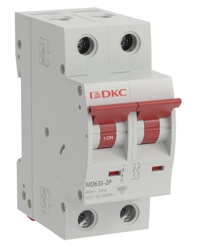 YON max MD63S 2P 25А 4,5кА C (MD63S-2PC25). Автоматический выключатель. ДКС в Норильске