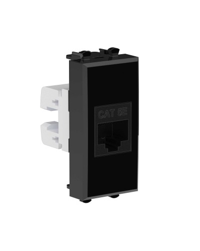 Розетка RJ-45, кат.5E, Avanti, 1 модуль, черный квадрат (4402661): Розетка компьютерная модульная в Норильске