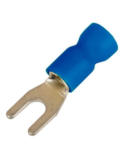 Наконечник вилочный НВИ 1,5-2,5 М4 (D4,3мм) (100 шт) (2B14P-EE-PVC). Наконечник вилочный с изолированным фланцем ПВХ. ДКС в Норильске