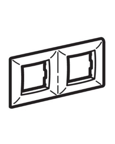 Рамка на 2+2 модуля (двухместная), слоновая кость (75012O): Рамка двухместная, Brava в Норильске