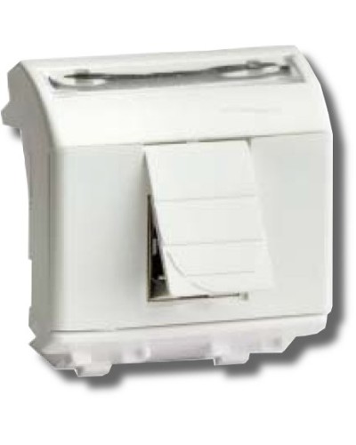 Розетка RJ-45 Brava 2 модуля белая (76655B): Розетка компьютерная с двумя разъёмами в Норильске
