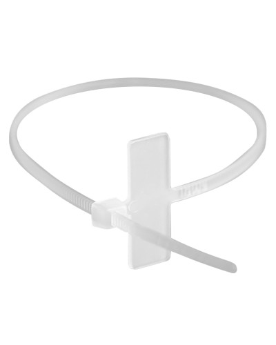 Хомут 2,5x100 белый (100шт) (252100SR-M): Хомут маркировочный, горизонтальная табличка под замком 24,5x7,8 в Норильске