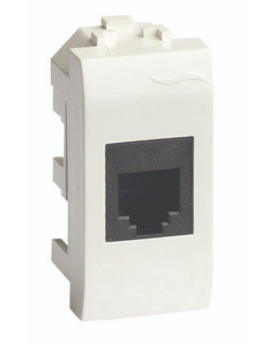 Розетка RJ-45 Brava 1 модуль слоновая кость (75654S): Розетка компьютерная с одним разъёмом в Норильске