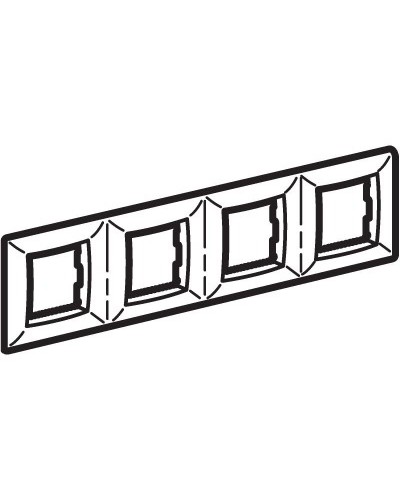 Рамка на 2+2+2+2 модуля (четырехместная), белая (75014W): Рамка четырехместная, Brava в Норильске