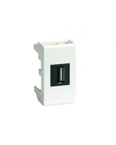Розетка USB 2.0 Brava 1 модуль белая (76200B): Розетка USB в Норильске