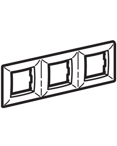 Рамка на 2+2+2 модуля (трехместная), белая (75013W): Рамка трехместная, Brava в Норильске