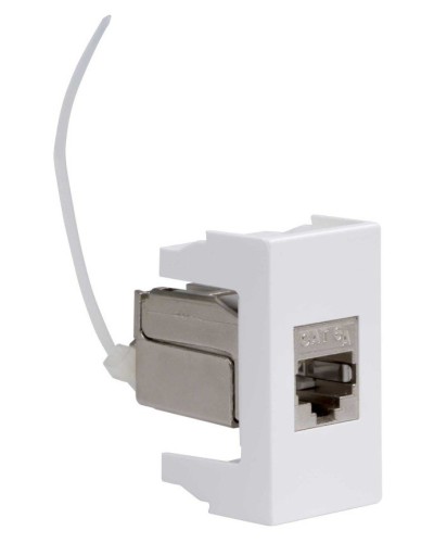 Розетка RJ-45 Viva 1 модуль кат.6A белая (45078). Розетка компьютерная экранированная с одним разъёмом. ДКС в Норильске