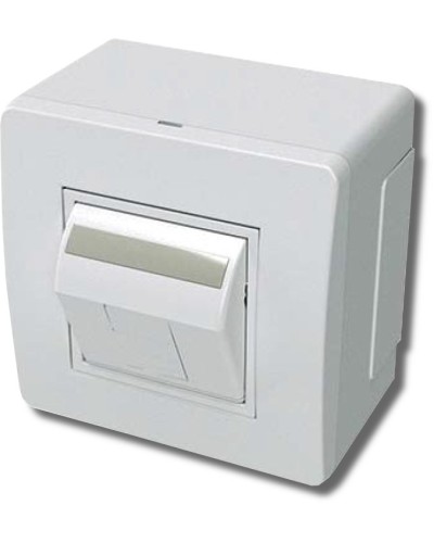Коробка в сборе с 1 розеткой RJ45, кат.5е, белая (10665): Коробка в сборе в Норильске