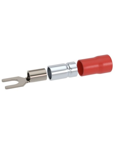 Наконечник вилочный НВИ 0,25-1,5 М6 (D6,4мм) (100 шт) (2A16P-DS-PVC). Наконечник вилочный с изолированным фланцем ПВХ, двойная гильза. ДКС в Норильске
