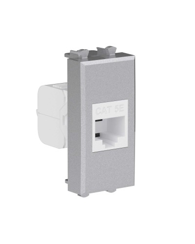 Розетка RJ-45, кат.5E, Avanti, 1 модуль, закаленная сталь (4404661): Розетка компьютерная модульная в Норильске