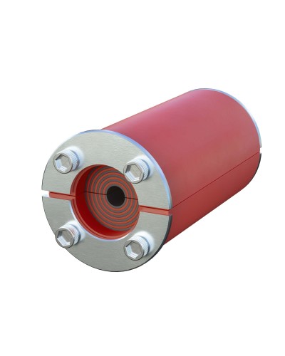 Проходка круглая, нержавеющая, D75х70 мм с проемом 40х40 мм (DXF3122): Проходка круглая, нержавеющая, с проёмом в Норильске
