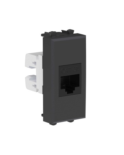 Розетка RJ-45, кат.5E, Avanti, 1 модуль, черный матовый (4412661): Розетка компьютерная модульная в Норильске