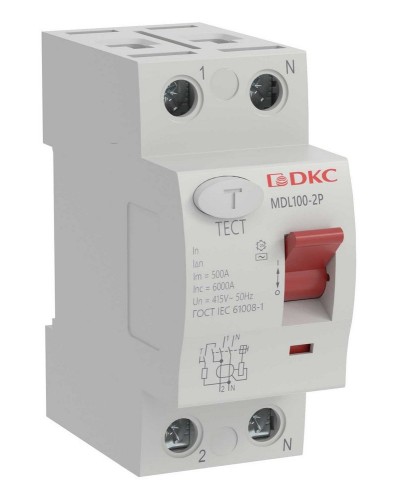 YON MAX MDL100 ВДТ, 2P, 30mA, 25A, АС (MDL100-2P2-25-AC). Автоматический выключатель дифференциальный (УЗО). ДКС в Норильске
