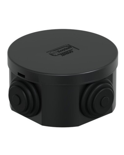 Коробка JBR065 D=65х35, 4 вых., IP44, черная (44004BL-1). Коробка монтажная. Экопласт в Норильске