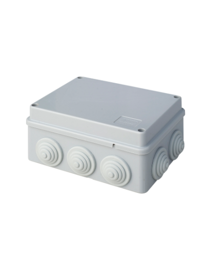 Коробка JBS150 150х110х70, 10 вых., 8P (0,15...2,5мм²) серая (43019HF-GR). Коробка монтажная, огнестойкая, без галогена. Экопласт в Норильске