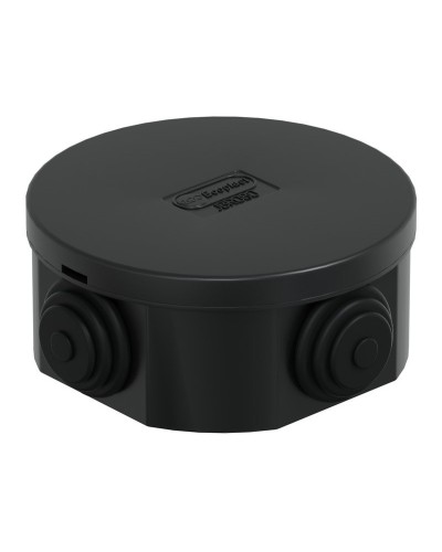 Коробка JBR080 D=80х40, 4 вых., IP44, черная (44005BL-1). Коробка монтажная. Экопласт в Норильске