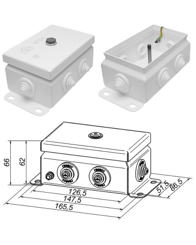 КМ IP55-0812 (без DIN рейки). Коробка монтажная электротехническая. Гефест в Норильске