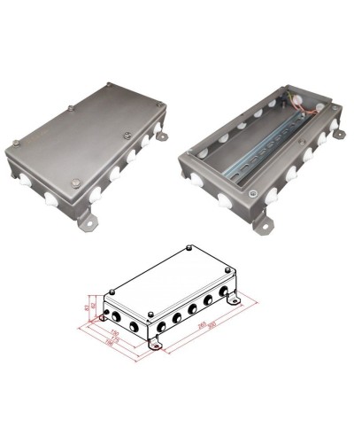 КМ IP55-1530, 14 вводов, нержавейка. Коробка монтажная электротехническая. Гефест в Норильске