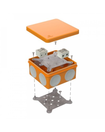 Коробка огнестойкая 60-0300-FR6.0-4 Е15-Е120 100х100х50. Коробка огнестойкая для открытой установки. Промрукав в Норильске