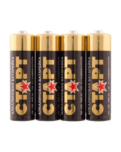 СТАРТ LR6-SH4-BOX (1,5 В, AA, LR6), упак. 4 шт.. Алкалиновые батарейки. СТАРТ в Норильске
